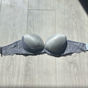 Blue Strapless Victoria Secret Bra 32D